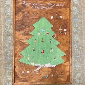 Handcrafted Wooden Christmas Tree Advent Calendar